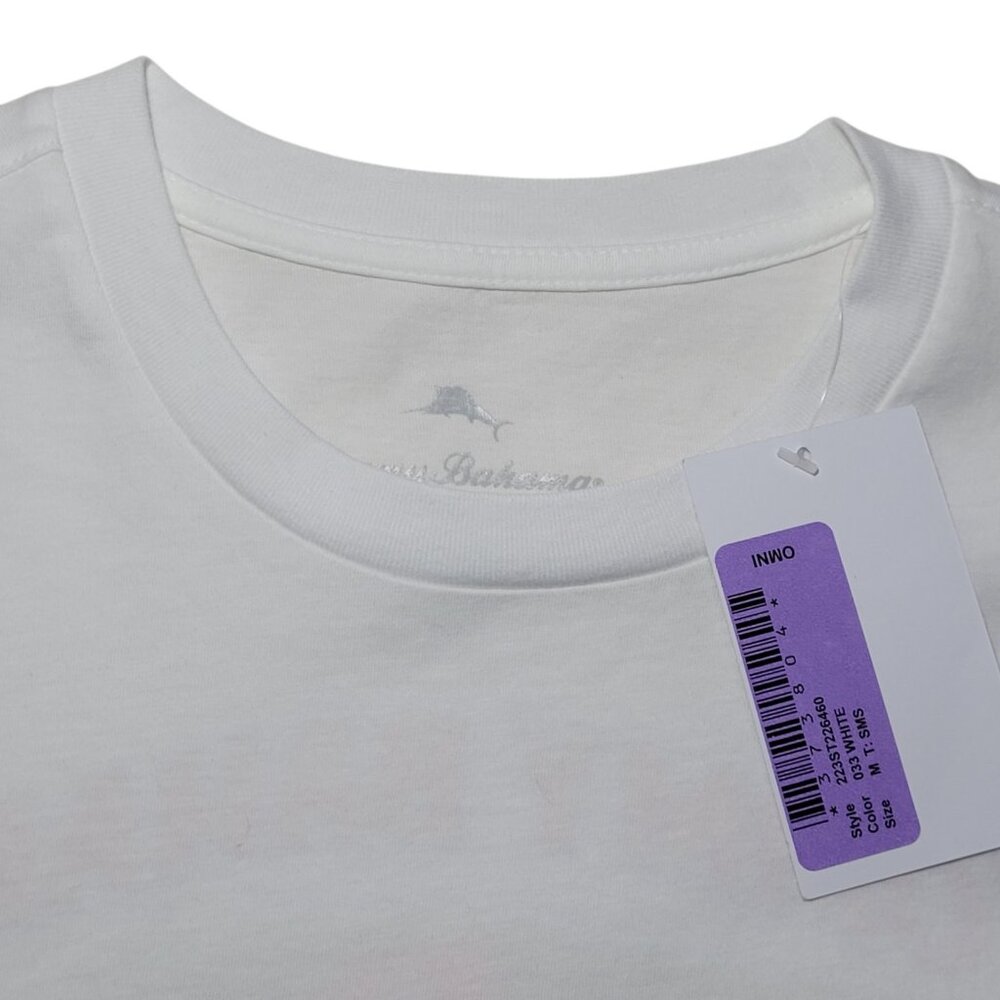 Tommy Bahama Golf T Shirt Mens Medium Long Sleeve White Sink or Swim Graphic - Picture 5 of 10
